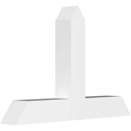 Ekena Millwork Portland Architectural Grade PVC Gable Bracket, 48"W x 32"H x 6"D x 6"F, 16/12 Pitch GBP048X32X0606POR00